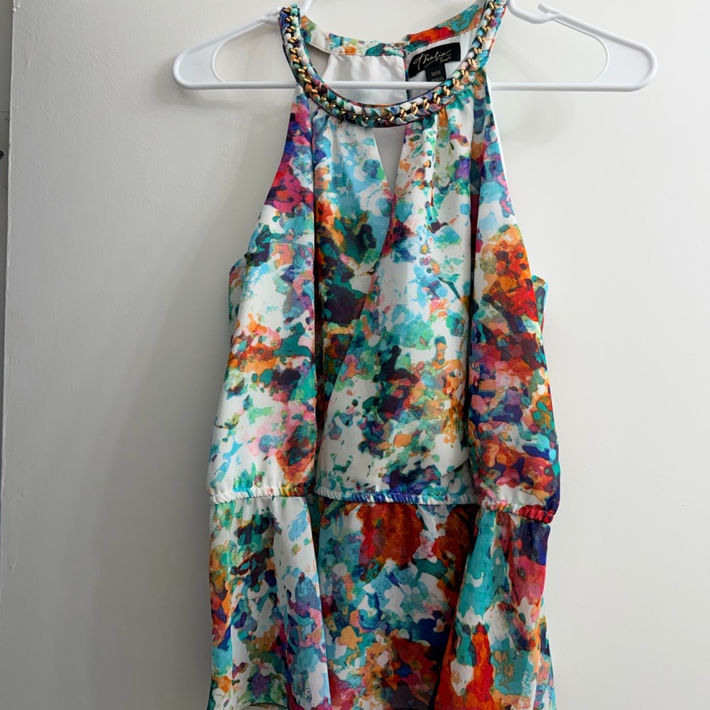 Thalia Sodi- Vibrant Color Halter Top